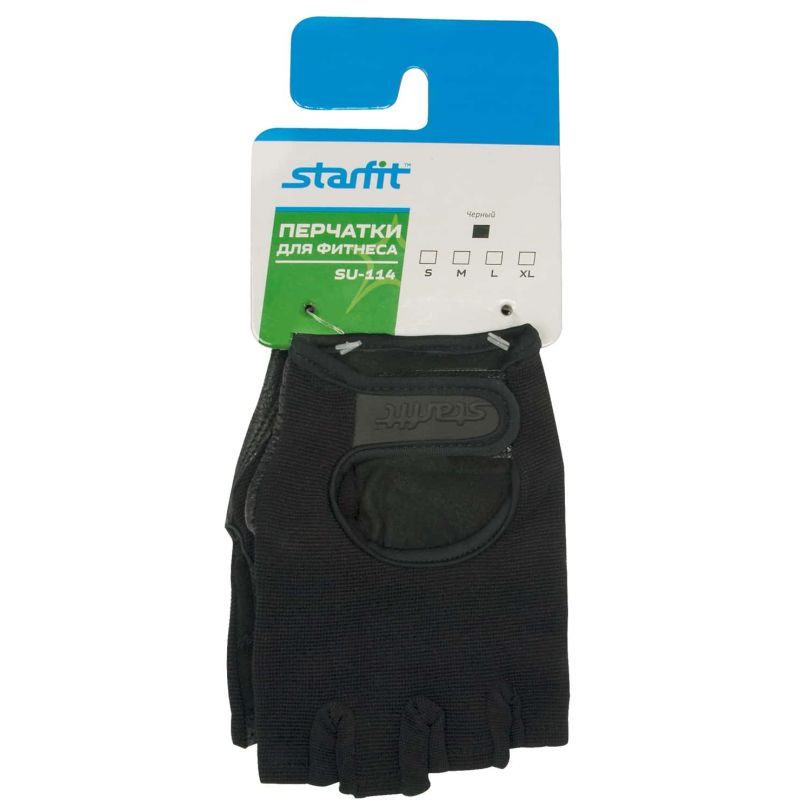 Фотография Перчатки Starfit для фитнеса SU-114, черные 4