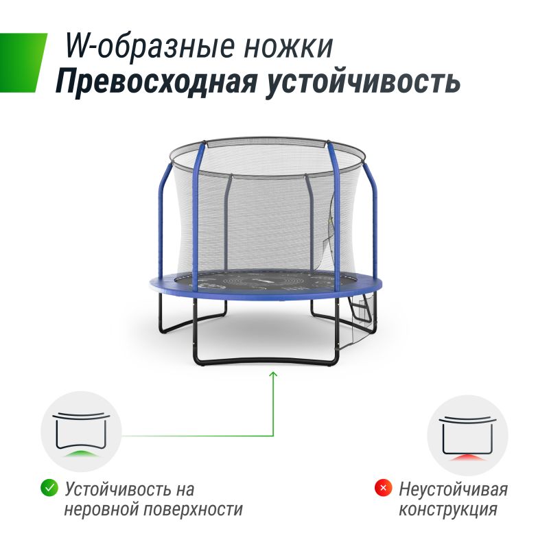 Фотография Батут UNIXline SUPREME GAME 8 ft (blue) 3
