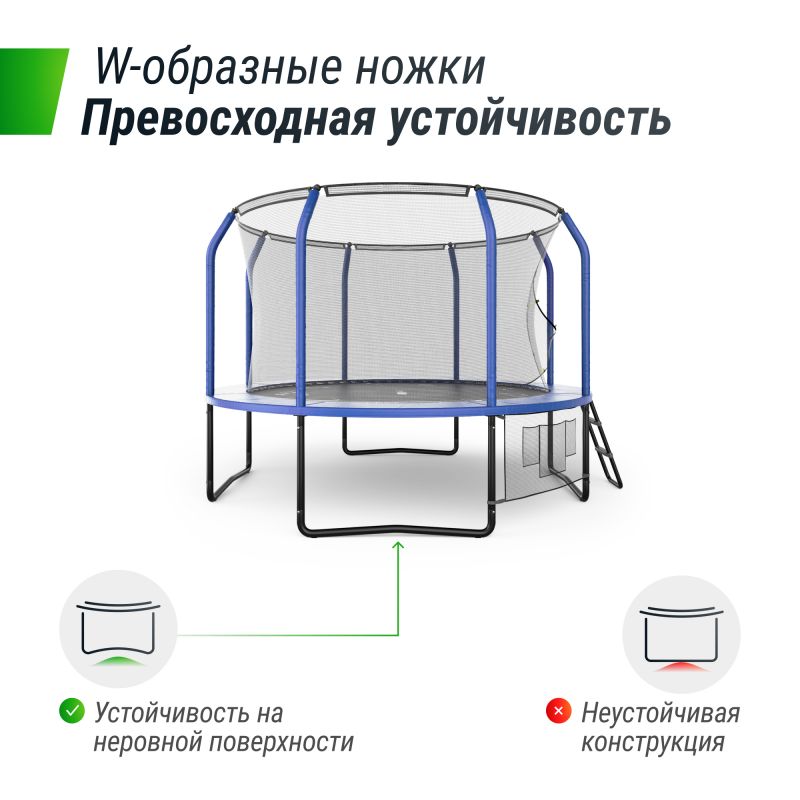 Фотография Батут UNIX line SUPREME GAME 10 ft (blue) 2