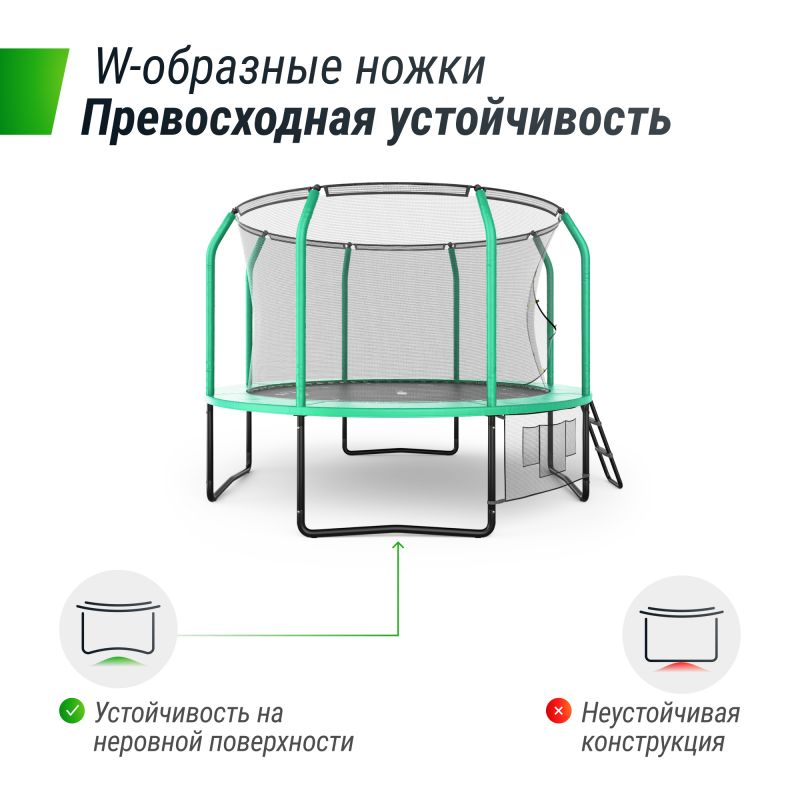 Фотография Батут UNIX line SUPREME GAME 10 ft (green) 2