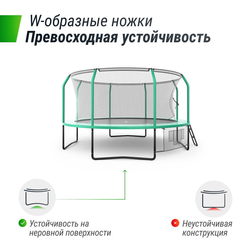 Фотография Батут UNIX line SUPREME GAME 14 ft (green) 2