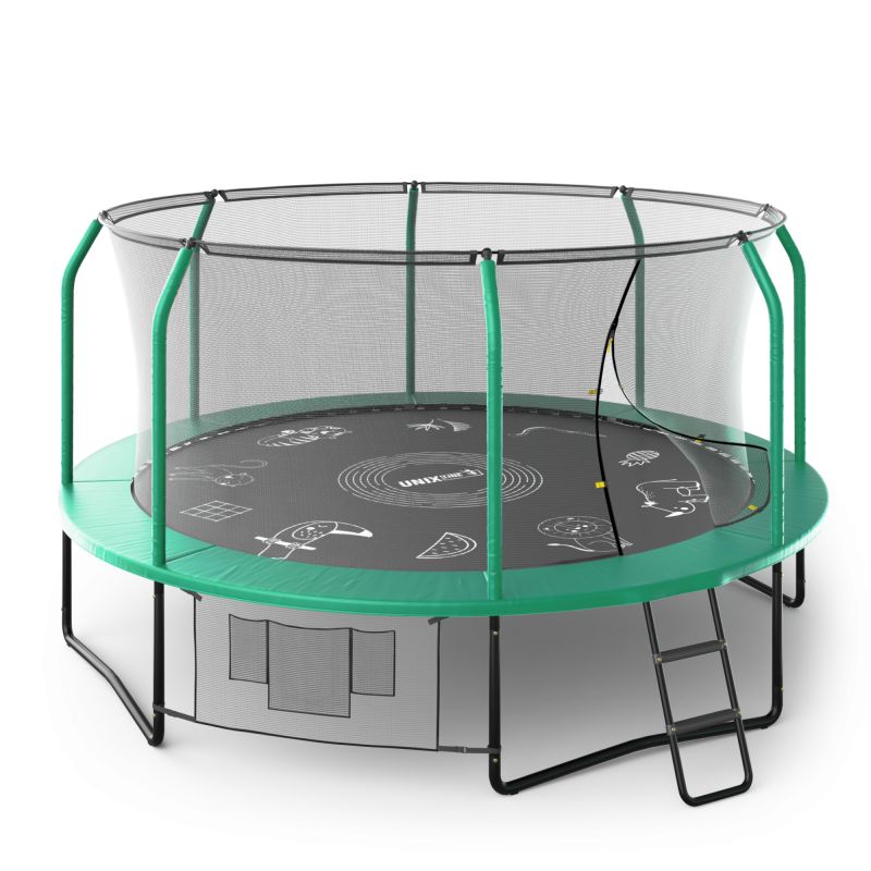 Фотография Батут UNIX line SUPREME GAME 14 ft (green) 0