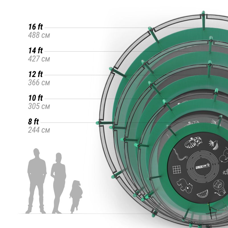 Фотография Батут UNIX line SUPREME GAME 14 ft (green) 10