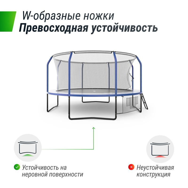 Фотография Батут UNIX line SUPREME GAME 14 ft (blue) 2