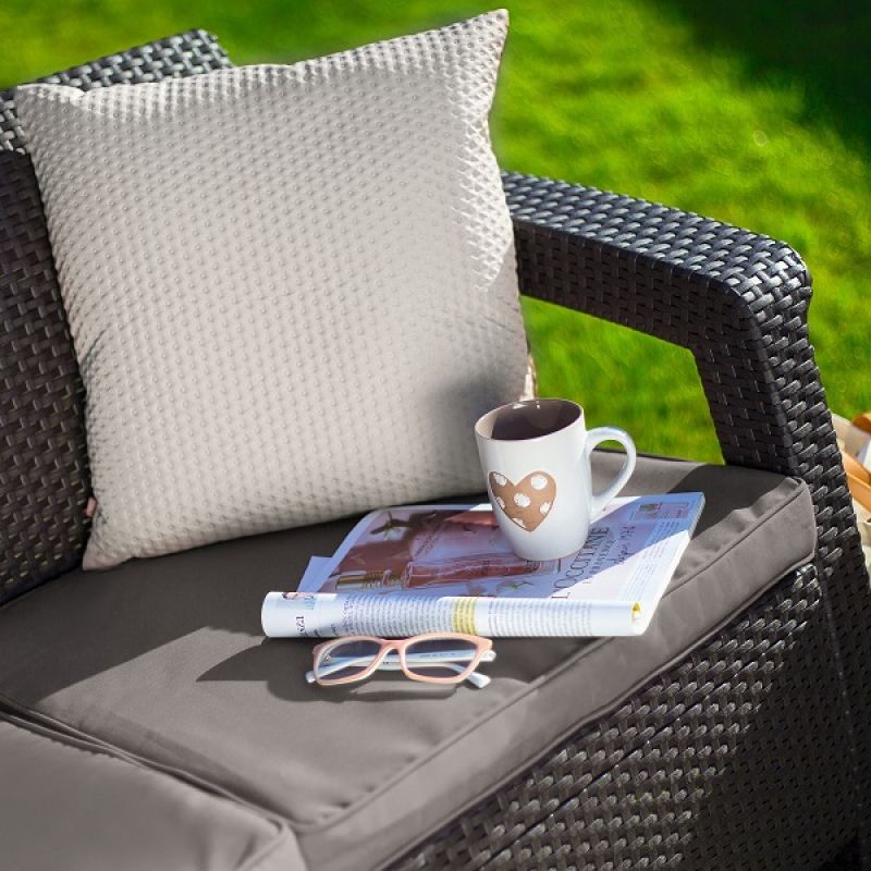Фотография Диван садовый Keter Corfu II Love Seat Max cappuccino / brown 2