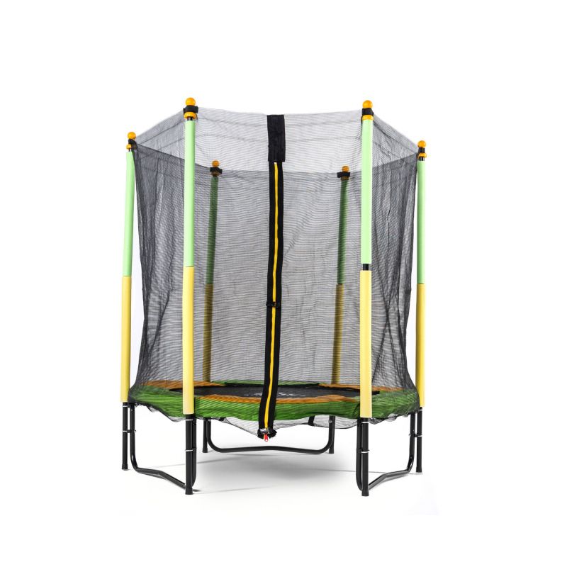 Фотография Батут DFC JUMP KIDS 55" зелено-желтый 1