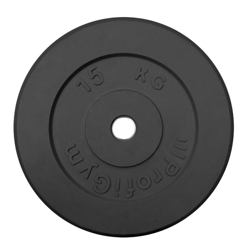 Фотография Диск обрезиненный ProfiGym d 26 мм чёрный 15 кг 0