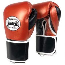 Перчатки боксерские LEADERS LeadSeries Long Velcro Custom RD/BK