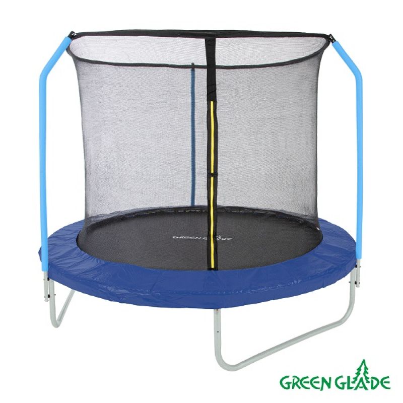 Фотография Батут уличный Green Glade с сеткой 8-футовый 3 ножки 3 стойки 0
