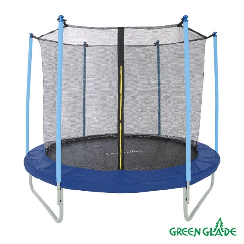 Фотография Батут уличный Green Glade с сеткой 8-футовый 3 ножки 6 стоек без верх.кольца 0