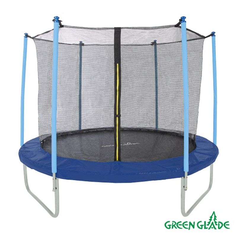 Фотография Батут уличный Green Glade с сеткой 10-футовый 3 ножки 6 стоек без верх.кольца 0