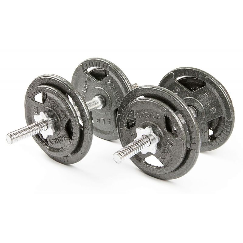 Фотография Набор гантелей с железной ручкой Atlas Sport HAMMERTONE 2x9,5 кг 0