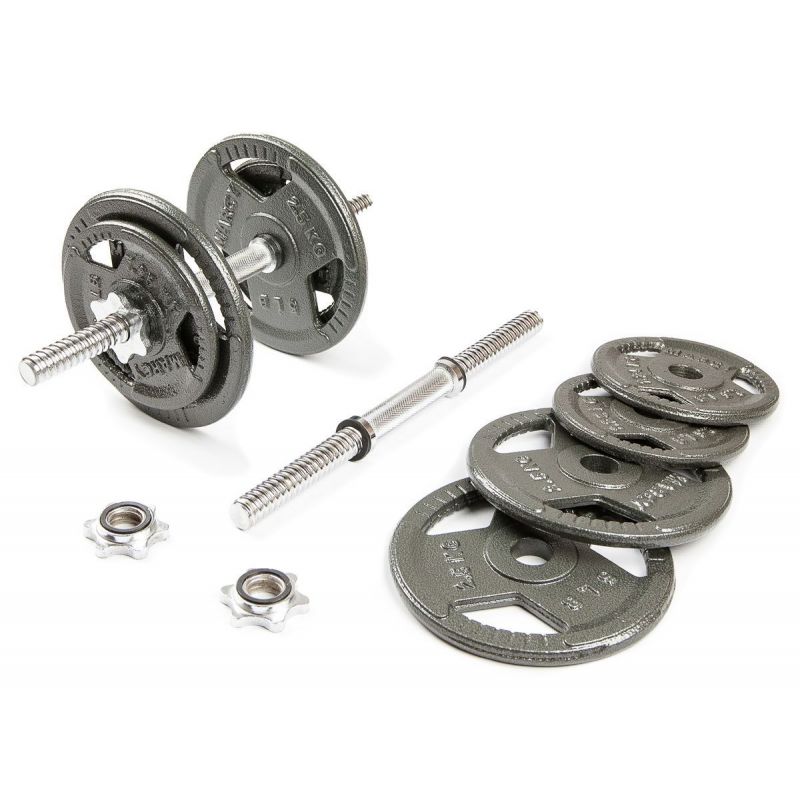 Фотография Набор гантелей с железной ручкой Atlas Sport HAMMERTONE 2x9,5 кг 1