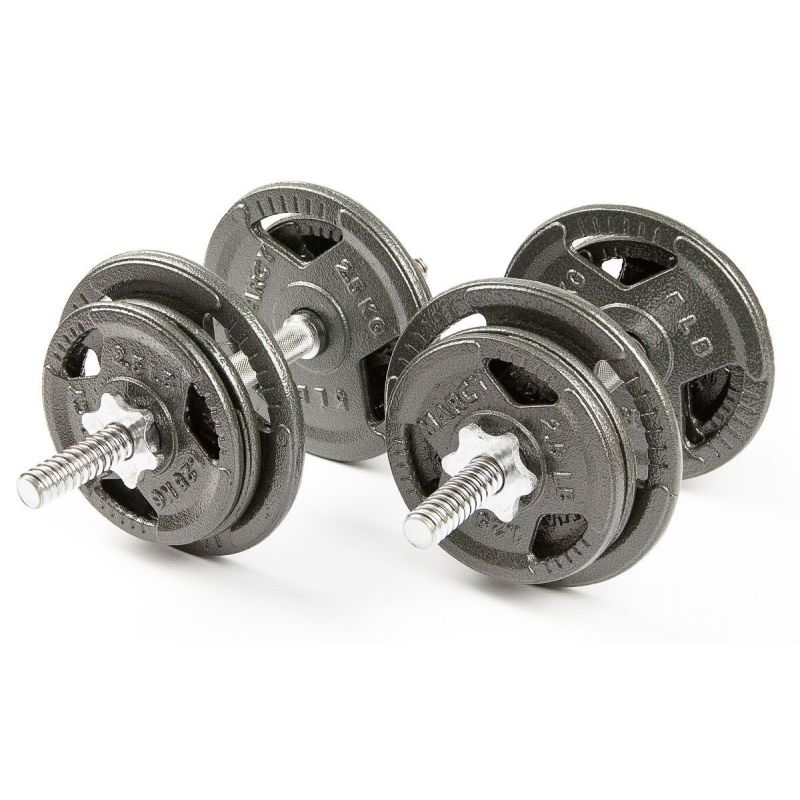 Фотография Набор гантелей с железной ручкой Atlas Sport HAMMERTONE 2x11,5 кг 0