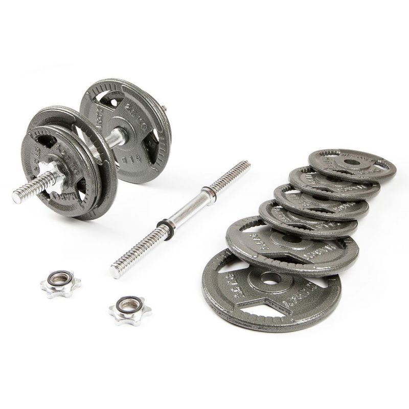 Фотография Набор гантелей с железной ручкой Atlas Sport HAMMERTONE 2x11,5 кг 1