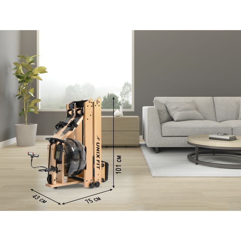 Фотография Гребной тренажер UNIXFIT Wood Rower Light 9