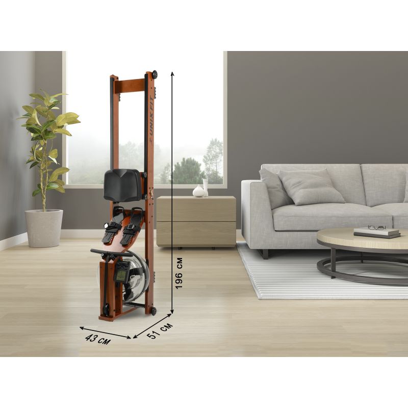 Фотография Гребной тренажер UNIXFIT Wood Rower Dark 12