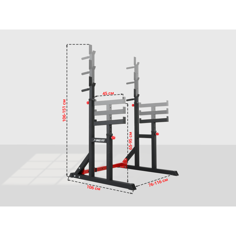 Фотография Стойка под штангу UNIX Fit FRAME 220	 8