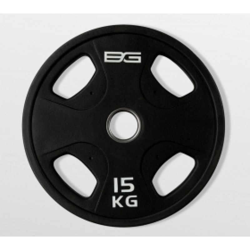 Фотография BRONZE GYM BG-PA-PL-P150 Диск олимпийский обрезиненный черный 15 кг 1