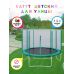 Миниатюра Батут с защитной сеткой "Trampoline 12" диаметр 3,7 м зелёный 2  мини