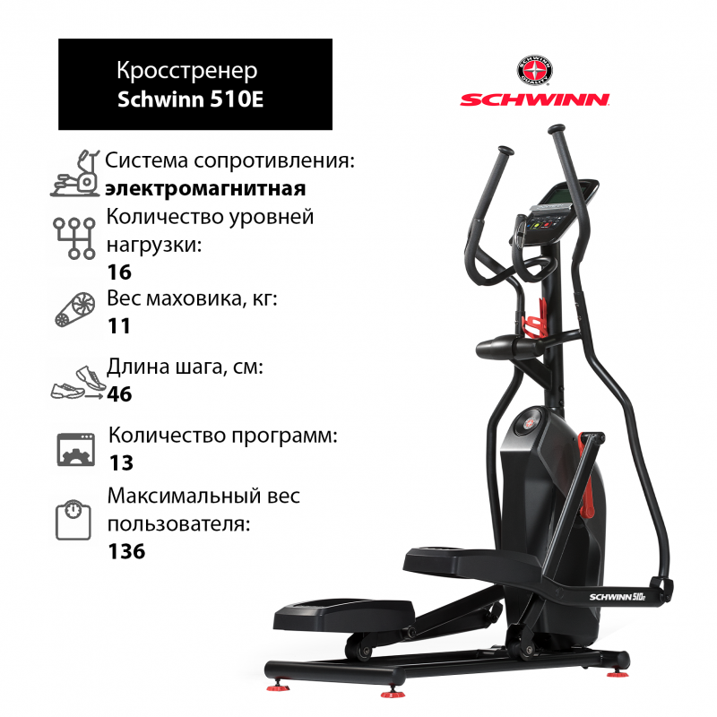 Фотография Эллиптический тренажер Schwinn 510E 0