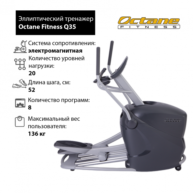 Фотография Эллиптический тренажер Octane Q35 0