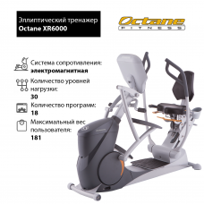 Эллиптический тренажер Octane XR6000 с консолью Standard