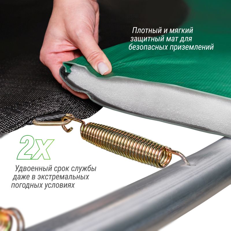 Фотография Батут UNIX Line SUPREME BASIC 8 ft (green) 11