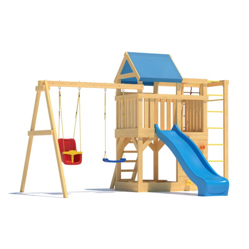 Фотография Детская деревянная игровая площадка для улицы, дачи CustWood Scout S4 1