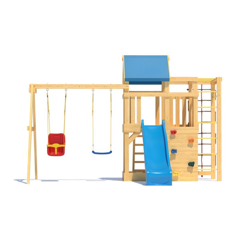 Фотография Детская деревянная игровая площадка для улицы, дачи CustWood Scout S4 2
