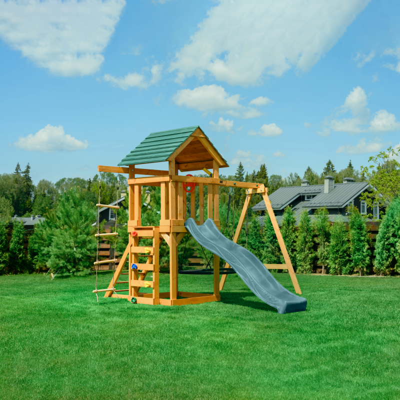 Фотография Детский игровой комплекс UNIX Kids (6 in 1) Dark Green 1