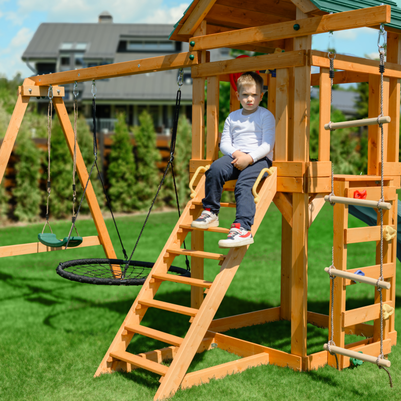 Фотография Детский игровой комплекс UNIX Kids (6 in 1) Dark Green 19