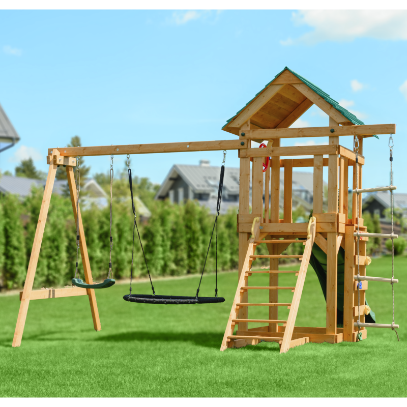 Фотография Детский игровой комплекс UNIX Kids (6 in 1) Dark Green 6