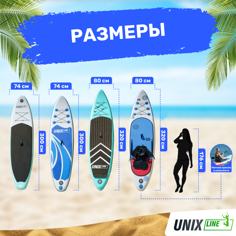 Фотография SUP-борд UNIX Line Night Jungle (320 cm)  7