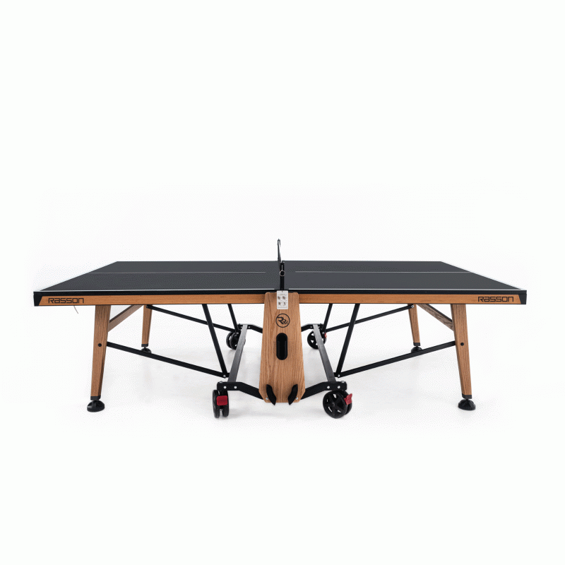 Фотография Теннисный стол складной для помещений "RASSON PREMIUM T01 Indoor" (274 х 152,5 х 76 см, натуральный дуб) с сеткой 1