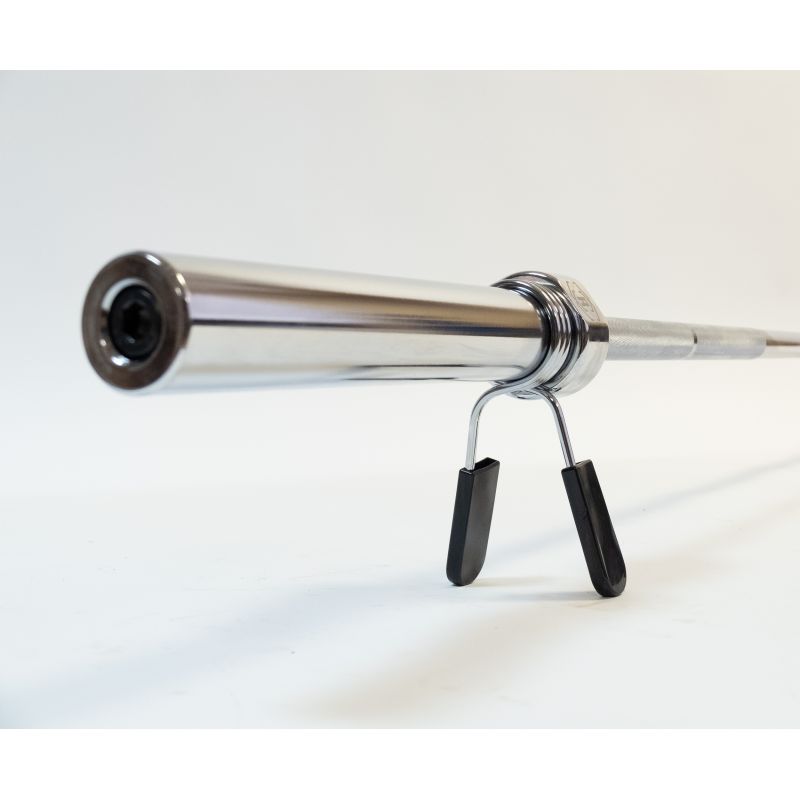 Фотография Гриф олимпийский прямой хромированный 72" REBEL с замками 2