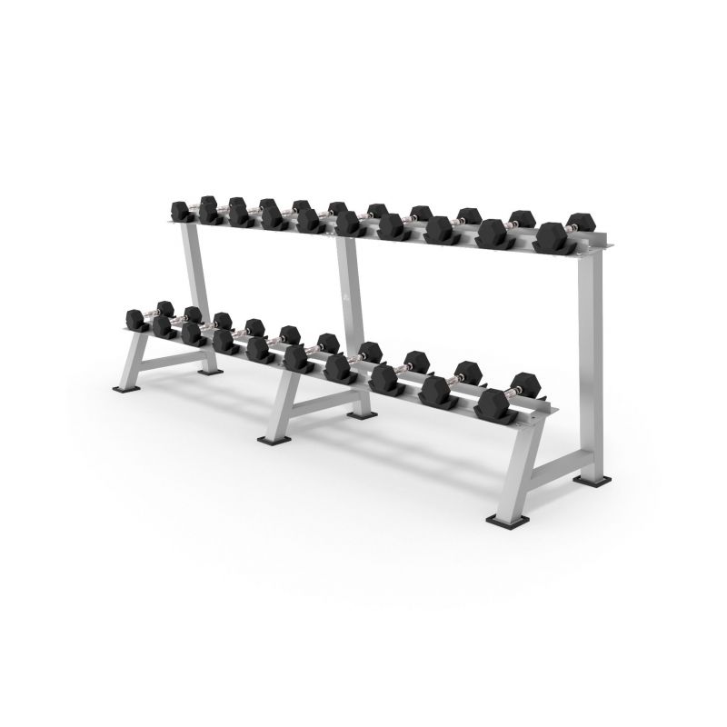 Фотография Стойка для хранения проф.гантелей DFC POWERGYM 12,5-50 кг, 10 пар 4