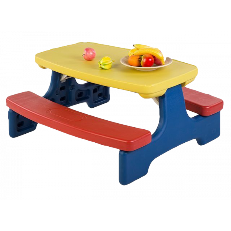 Фотография Стол садовый с лавочками UNIX Kids Garden Yellow 0