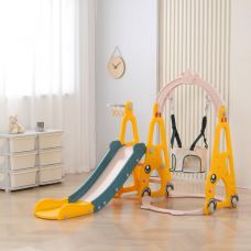 Миниатюра Горка с качелями UNIX Kids Funny Car (138 cm) Yellow 0  мини