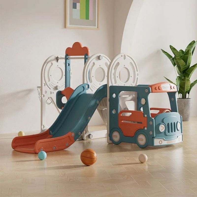 Фотография Игровой комплекс с горкой и качелями UNIX Kids Bus (171 cm) Red 0