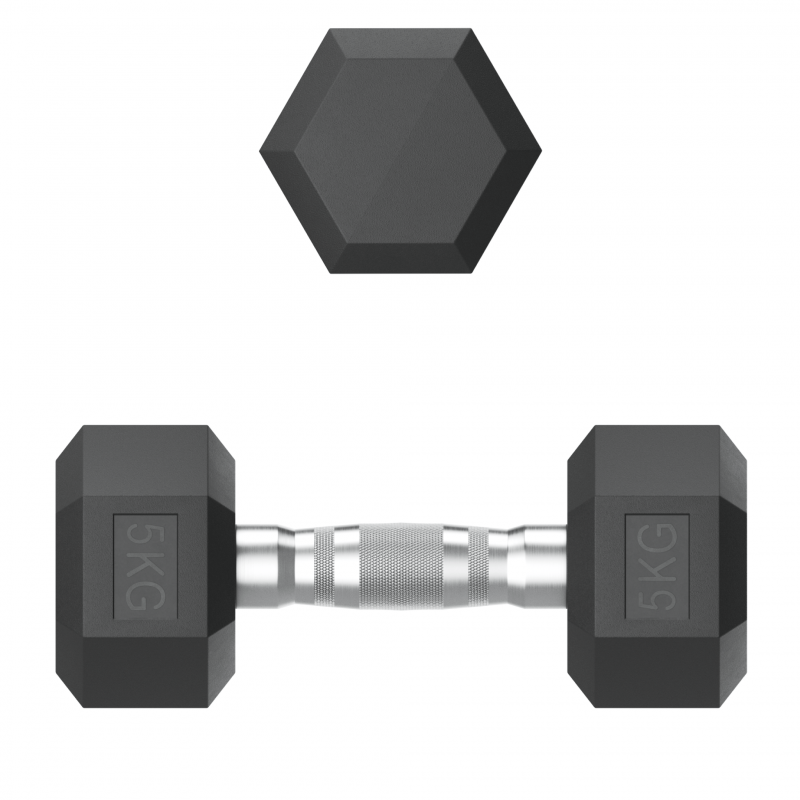Фотография Гантель гексагональная UNIX Fit обрезиненная 5 кг 6