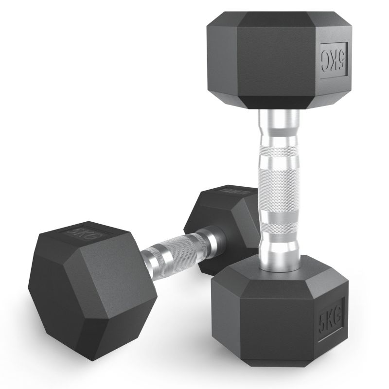 Фотография Гантель гексагональная UNIX Fit обрезиненная 5 кг 0