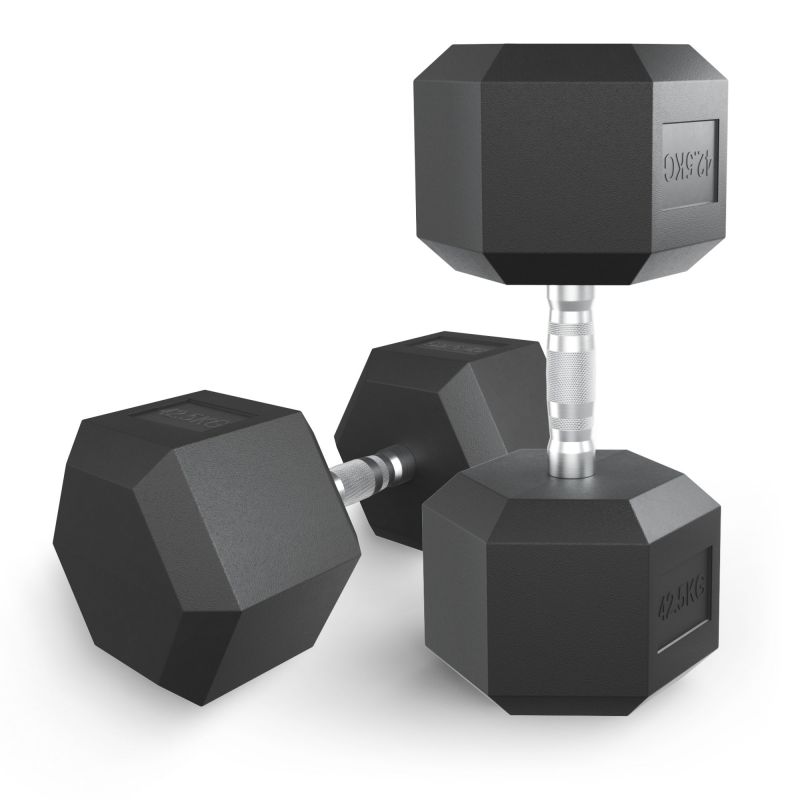 Фотография Гантель гексагональная UNIX Fit обрезиненная 42,5 кг 0