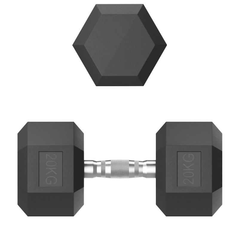 Фотография Гантель гексагональная UNIX Fit обрезиненная 20 кг 5