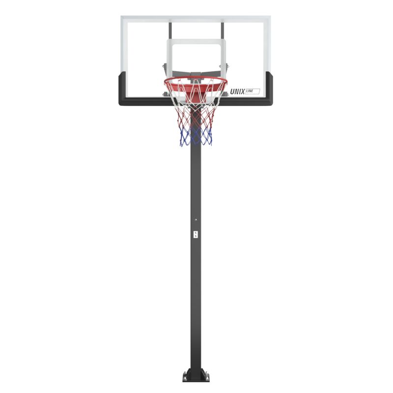 Фотография Баскетбольная стойка стационарная UNIX Line B-Stand-TG 54"x32" R45 H230-305 см 7