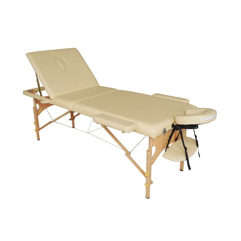Фотография Массажный стол DFC NIRVANA Relax Pro, чёрный / бежевый 2