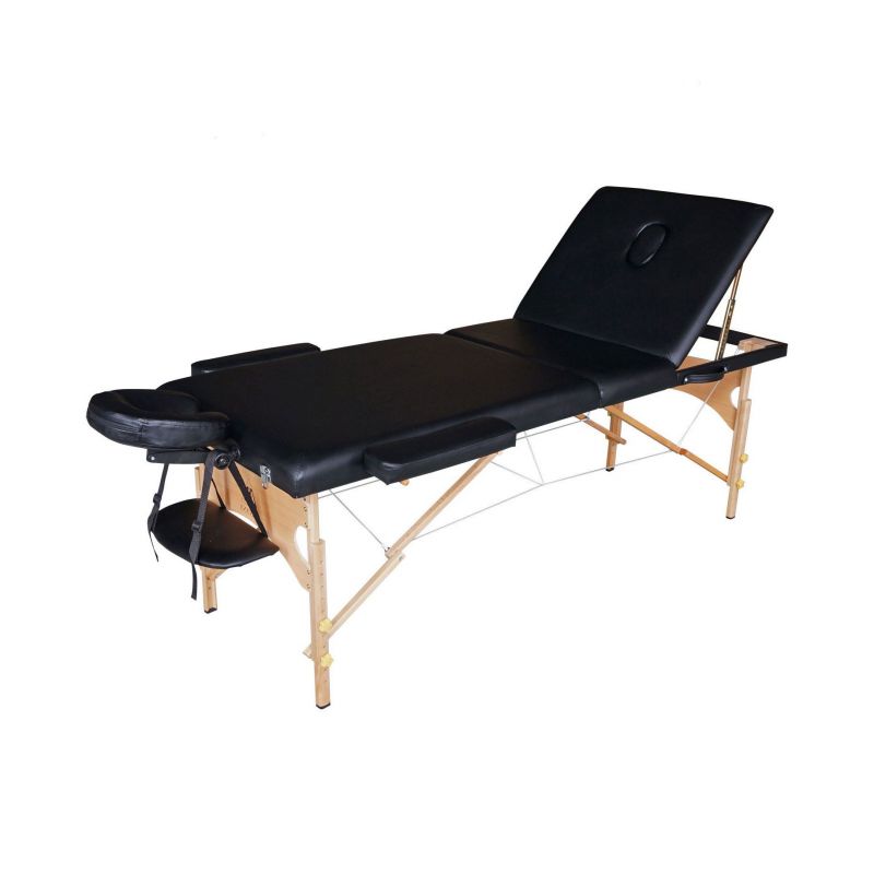 Фотография Массажный стол DFC NIRVANA Relax Pro, чёрный / бежевый 1