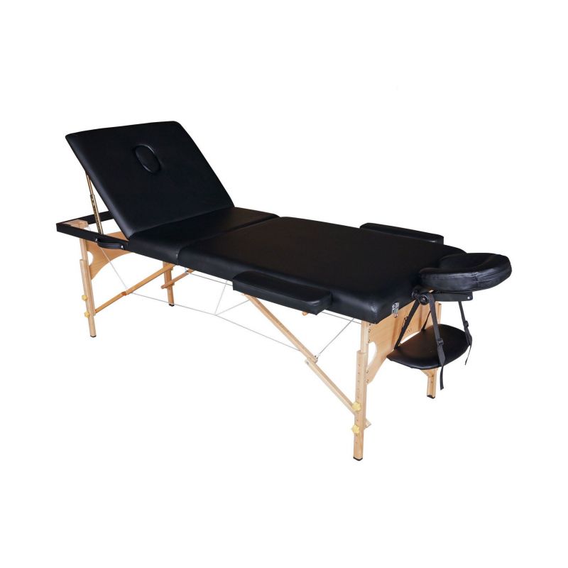 Фотография Массажный стол DFC NIRVANA Relax Pro, чёрный / бежевый 3