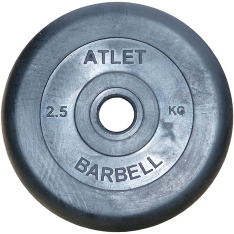 Фотография Диски обрезиненные, чёрного цвета, 26 мм, Atlet MB-AtletB26-2,5 0