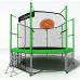 Миниатюра Батут i-JUMP Classic Basket 8ft с нижней сетью и лестницей (green) 4  мини